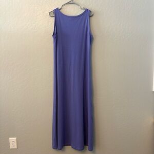 J. Jill blue pima cotton and modal blend sleeveless maxi dress medium tall